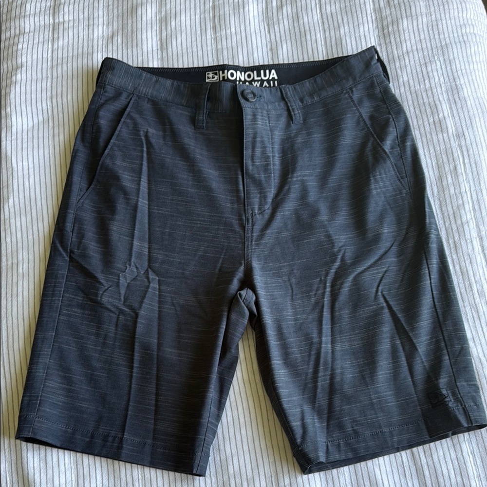 Men’s Black Flat Front Performance Shorts